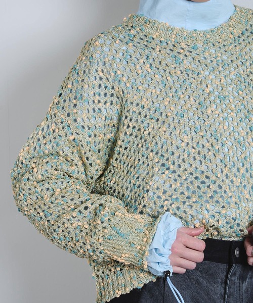 ROSE BUD（ローズバッド）の「(mici)MESH KNIT PULLOVER（ニット/セーター・レディース・ライトブルー/オレンジ・ONE SIZE）」の12枚目の写真