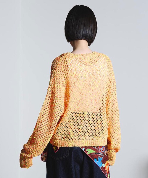 ROSE BUD（ローズバッド）の「(mici)MESH KNIT PULLOVER（ニット/セーター・レディース・ライトブルー/オレンジ・ONE SIZE）」の16枚目の写真
