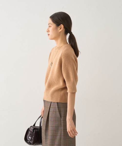 DESIGNWORKS（デザインワークス）の「ウールカシミヤショートスリーブニット（ニット/セーター・レディース・キャメル・38）」の16枚目の写真