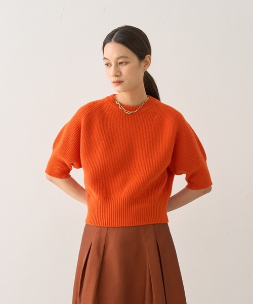 DESIGNWORKS（デザインワークス）の「ウールカシミヤショートスリーブニット（ニット/セーター・レディース・キャメル・38）」の18枚目の写真