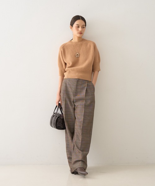 DESIGNWORKS（デザインワークス）の「ウールカシミヤショートスリーブニット（ニット/セーター・レディース・キャメル・38）」の11枚目の写真