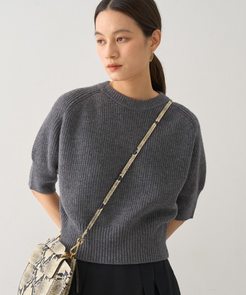 DESIGNWORKS（デザインワークス）の「ウールカシミヤショートスリーブニット（ニット/セーター・レディース・キャメル・38）」の21枚目の写真