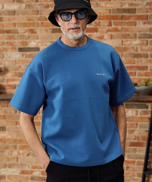 Maison code 13(メゾンコードサーティーン)の「mt10346-cardboard knit tee カットソー(M26S-23)(Tシャツ/カットソー・メンズ・オフホワイト/ブルー/ブラック・S/M/L/XL)」の4枚目の写真