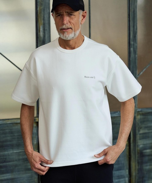 Maison code 13(メゾンコードサーティーン)の「mt10346-cardboard knit tee カットソー(M26S-23)(Tシャツ/カットソー・メンズ・オフホワイト/ブルー/ブラック・S/M/L/XL)」の9枚目の写真