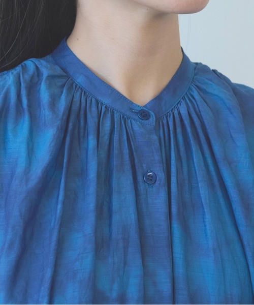 yuni(ユニ )の「100/1cotton cupla diffused dye 2way gather shirt one-piece(ワンピース・レディース・ピンク/ブルー・FREE)」の21枚目の写真