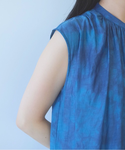 yuni(ユニ )の「100/1cotton cupla diffused dye 2way gather shirt one-piece(ワンピース・レディース・ピンク/ブルー・FREE)」の22枚目の写真