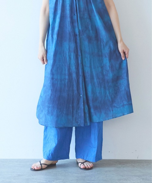 yuni(ユニ )の「100/1cotton cupla diffused dye 2way gather shirt one-piece(ワンピース・レディース・ピンク/ブルー・FREE)」の12枚目の写真