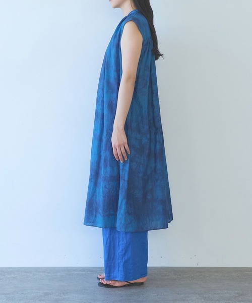 yuni(ユニ )の「100/1cotton cupla diffused dye 2way gather shirt one-piece(ワンピース・レディース・ピンク/ブルー・FREE)」の18枚目の写真
