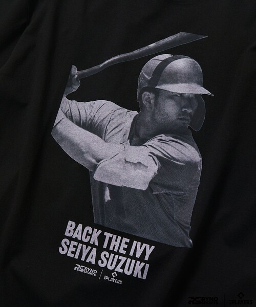 FREAK'S STORE(フリークスストア)の「MLB PLAYERS× RYNO SPORTS ×FREAK’S STORE 別注 【SUZUKI】CLOSE UP PHOTO TEE(Tシャツ/カットソー・メンズ・ブラック/ホワイト・MEDIUM/LARGE/SMALL/ONE SIZE)」の4枚目の写真