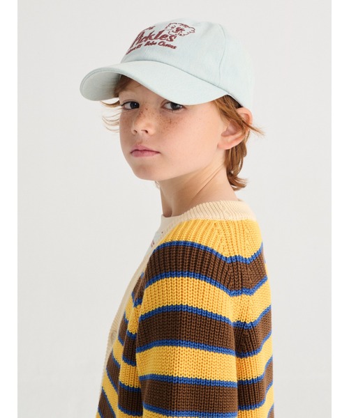 BOBO CHOSES(ボボショーズ)の「Pickles The Dog denim cap(キャップ・キッズ・ライトブルー・HEAD52/HEAD54)」の2枚目の写真