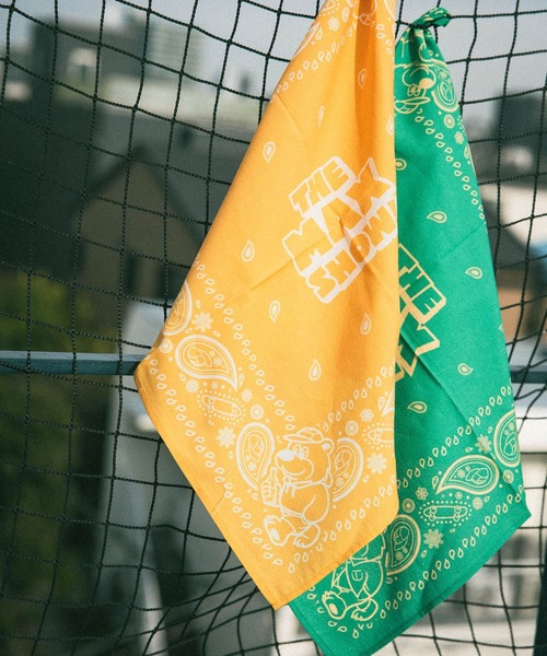 BAYFLOW（ベイフロー）の「【THE MAX SHOW!】バンダナ45×45（バンダナ/スカーフ・レディース・イエロー/ブルー/ピンク/グリーン・0）」の3枚目の写真