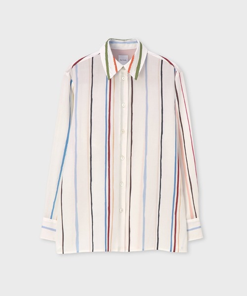 Paul Smith(ポールスミス)の「ウィメンズ "Painted Stripe" シャツ / 165028 351B(シャツ/ブラウス・レディース・キナリ・40)」の1枚目の写真