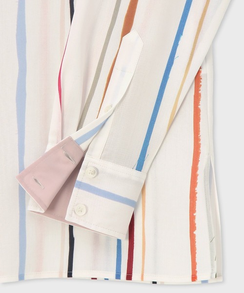 Paul Smith(ポールスミス)の「ウィメンズ "Painted Stripe" シャツ / 165028 351B(シャツ/ブラウス・レディース・キナリ・40)」の3枚目の写真