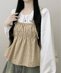 VIVID LADY（ビビッドレディー）の「フラワー柄 キャミトップxプルオーバーブラウス アンサンブル（アンサンブル）」