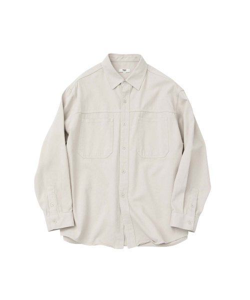 WMC(ダブリューエムシー)の「ダブルポケットワークシャツ_IVORY(シャツ/ブラウス・メンズ・アイボリー・L/M/XL)」の6枚目の写真
