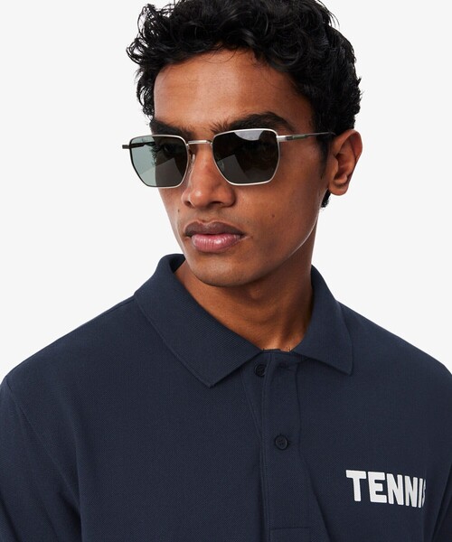 LACOSTE（ラコステ）の「テニスプリント鹿の子地ポロシャツ（ポロシャツ・メンズ・ブラック・2/3/4/5）」の2枚目の写真