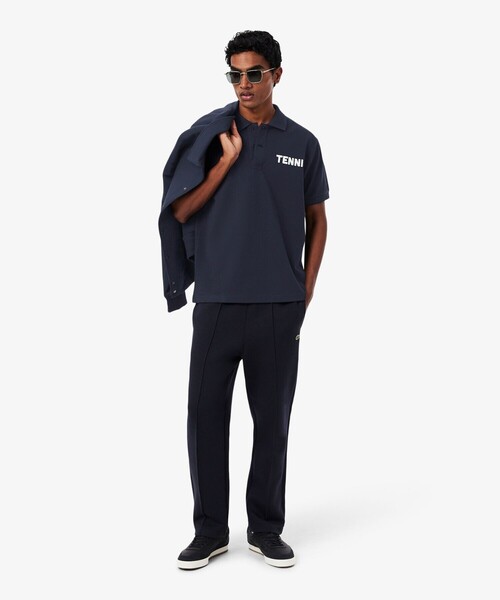 LACOSTE（ラコステ）の「テニスプリント鹿の子地ポロシャツ（ポロシャツ・メンズ・ブラック・2/3/4/5）」の8枚目の写真