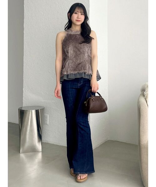 dazzlin(ダズリン)の「スイッチングフレアデニムパンツ(デニムパンツ・レディース・ブルー/インディゴブルー・LARGE/MEDIUM/SMALL)」の9枚目の写真