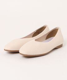 ABC SELECT エービーシーセレクト CL SQUARE KNIT スクエアニットパンプス W5074 ALMOND