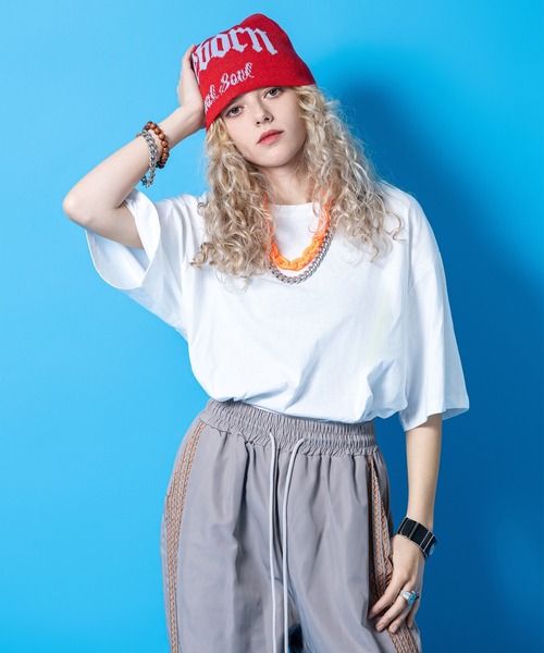 a.p.o.v.(エーピーオービー)の「a.p.o.v. 短丈バランスオーバーサイズTシャツ(Tシャツ/カットソー・メンズ・ホワイト/オレンジ/ブルー/ブラック/ライトブルー/コバルトブルー・ONESIZE)」の1枚目の写真