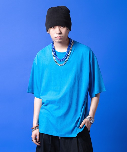 a.p.o.v.(エーピーオービー)の「a.p.o.v. 短丈バランスオーバーサイズTシャツ(Tシャツ/カットソー・メンズ・ホワイト/オレンジ/ブルー/ブラック/ライトブルー/コバルトブルー・ONESIZE)」の5枚目の写真