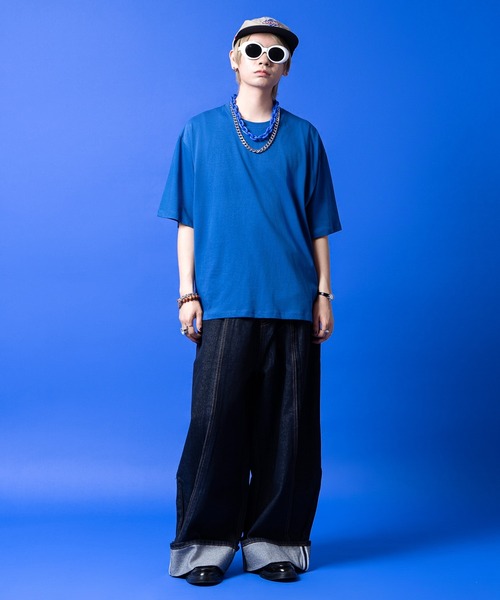 a.p.o.v.(エーピーオービー)の「a.p.o.v. 短丈バランスオーバーサイズTシャツ(Tシャツ/カットソー・メンズ・ホワイト/オレンジ/ブルー/ブラック/ライトブルー/コバルトブルー・ONESIZE)」の16枚目の写真