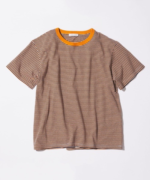 JOURNAL STANDARD(ジャーナルスタンダード)の「ファニー リンガー ボーダー Tシャツ 1(Tシャツ/カットソー・メンズ・オレンジ/ベージュ/クリアブルー・LARGE/MEDIUM)」の3枚目の写真