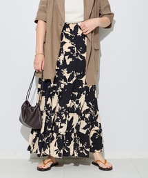journal standard L'essage | 別注【LUSANA / ルサーナ】RUFFLE TIRED MAXI SKIRT:スカート(スカート)