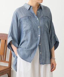 BEARDSLEY | 《4/1(水)20：00予約開始》シフォンデニムポンチョシャツ(シャツ/ブラウス)
