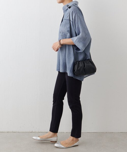 BEARDSLEY（ビアズリー）の「シフォンデニムポンチョシャツ（シャツ/ブラウス・レディース・ブルー・FREE）」の12枚目の写真