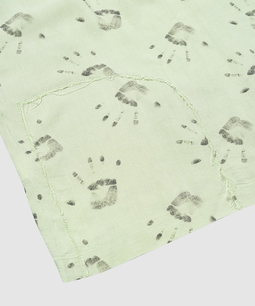 BOW WOW(バウワウ)の「HANDPRINT SS SHIRT AGED(シャツ/ブラウス・メンズ・ライトグリーン・L/XL)」の4枚目の写真