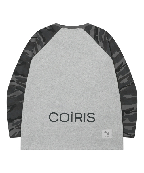 COIRIS_(コイリス)の「ペイオンナグランカモ配色長袖Tシャツ(Tシャツ/カットソー・レディース・グレー系カモフラージュ・FREE)」の3枚目の写真