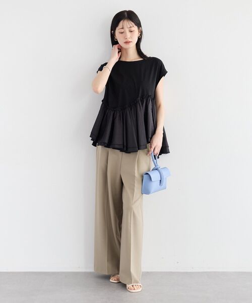 YECCA VECCA(イェッカヴェッカ)の「アシメペプラムカットソー(Tシャツ/カットソー・レディース・ブラック/その他7/オフホワイト・FREE)」の5枚目の写真
