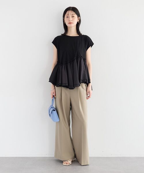 YECCA VECCA(イェッカヴェッカ)の「アシメペプラムカットソー(Tシャツ/カットソー・レディース・ブラック/その他7/オフホワイト・FREE)」の6枚目の写真