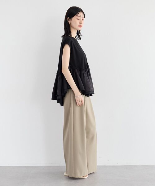 YECCA VECCA(イェッカヴェッカ)の「アシメペプラムカットソー(Tシャツ/カットソー・レディース・ブラック/その他7/オフホワイト・FREE)」の7枚目の写真