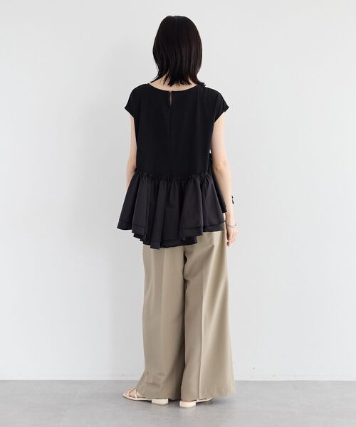 YECCA VECCA(イェッカヴェッカ)の「アシメペプラムカットソー(Tシャツ/カットソー・レディース・ブラック/その他7/オフホワイト・FREE)」の8枚目の写真