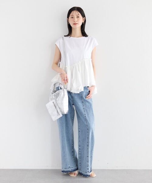 YECCA VECCA(イェッカヴェッカ)の「アシメペプラムカットソー(Tシャツ/カットソー・レディース・ブラック/その他7/オフホワイト・FREE)」の13枚目の写真