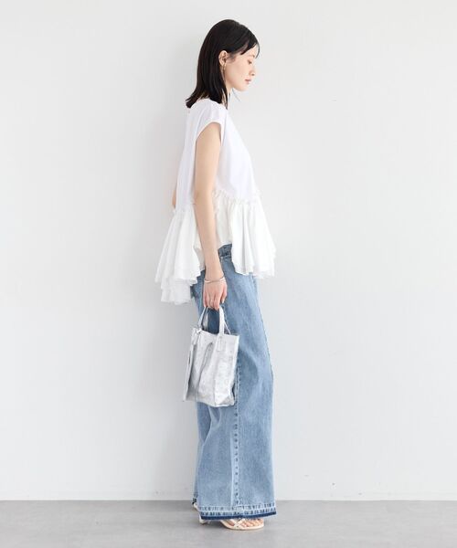 YECCA VECCA(イェッカヴェッカ)の「アシメペプラムカットソー(Tシャツ/カットソー・レディース・ブラック/その他7/オフホワイト・FREE)」の15枚目の写真
