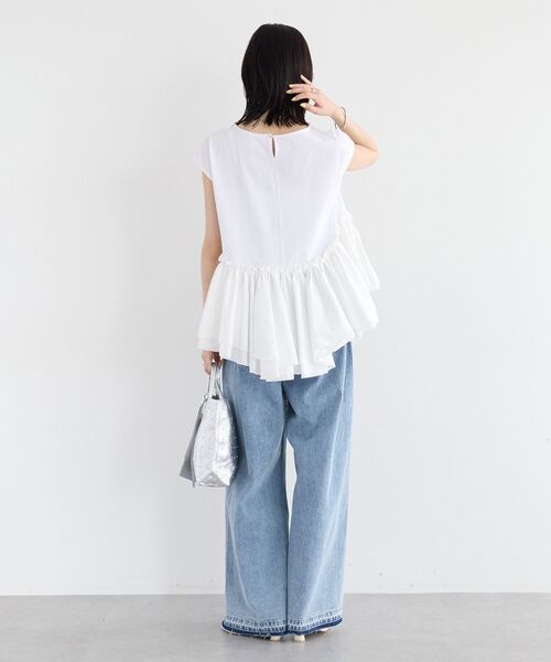 YECCA VECCA(イェッカヴェッカ)の「アシメペプラムカットソー(Tシャツ/カットソー・レディース・ブラック/その他7/オフホワイト・FREE)」の16枚目の写真