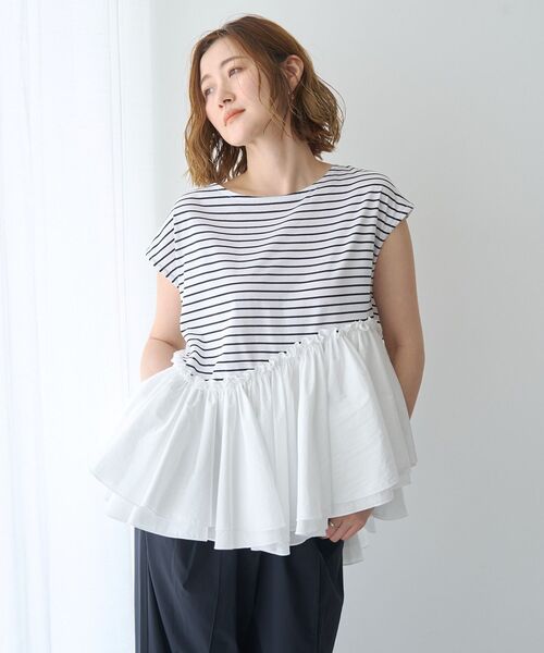 YECCA VECCA(イェッカヴェッカ)の「アシメペプラムカットソー(Tシャツ/カットソー・レディース・ブラック/その他7/オフホワイト・FREE)」の17枚目の写真