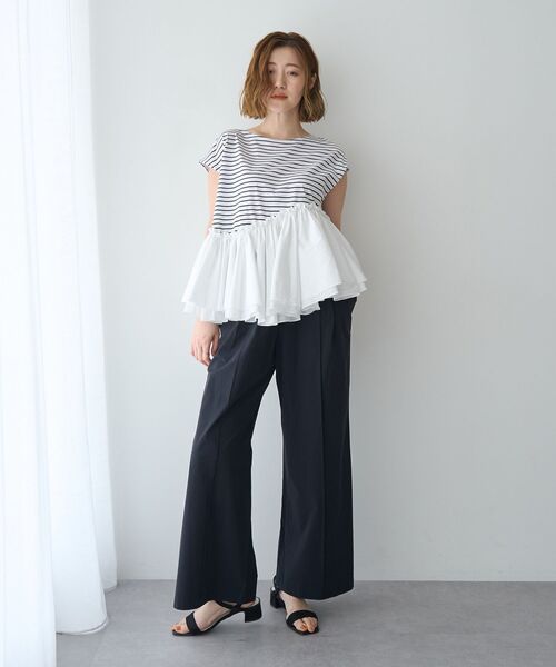 YECCA VECCA(イェッカヴェッカ)の「アシメペプラムカットソー(Tシャツ/カットソー・レディース・ブラック/その他7/オフホワイト・FREE)」の19枚目の写真