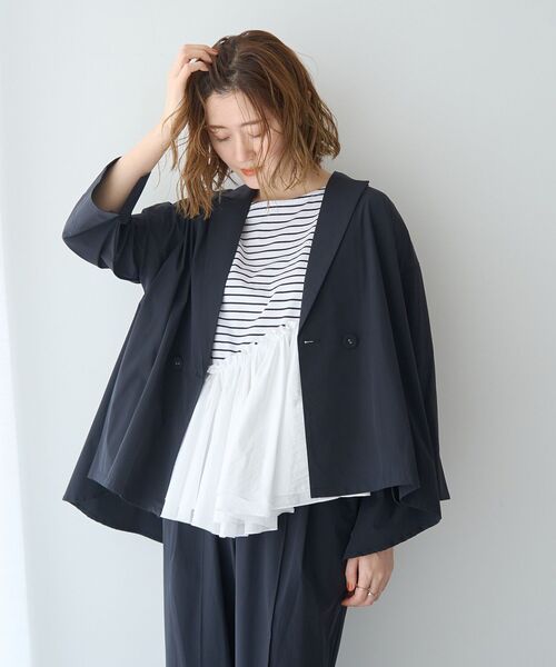 YECCA VECCA（イェッカヴェッカ）の「アシメペプラムカットソー（Tシャツ/カットソー・レディース・ブラック/その他7/オフホワイト・FREE）」の5枚目の写真