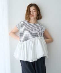 YECCA VECCA | アシメペプラムカットソー(Tシャツ/カットソー)