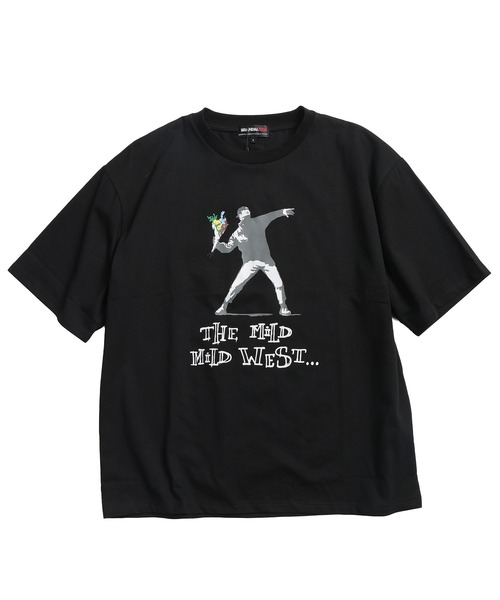BRANDALISED(ブランダライズド)の「BRANDALISED (ブランダライズド) Tシャツ 半袖 バンクシー クルーネック カットソー Love is in the Air BR26SU04D12 ユニセックス(Tシャツ/カットソー・メンズ・ブラック/ブラウン/ホワイト・LL/L/M)」の17枚目の写真