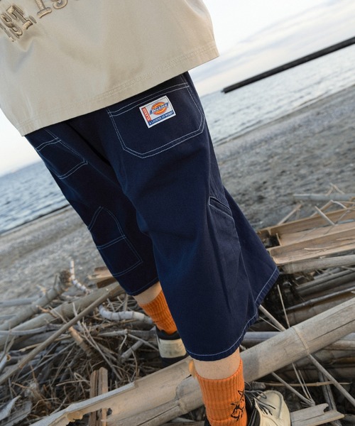 Dickies(ディッキーズ)の「XLARGE×Dickies PAINTER SHORT PANTS(デニムパンツ・メンズ・ネイビー/グリーン/ブラック・36inch/30inch/34inch/32inch)」の1枚目の写真