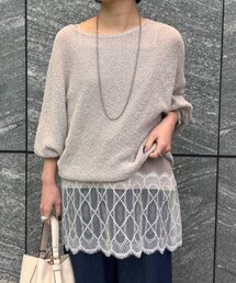 Jena espace merveilleux | 【伸縮性抜群◎】ヘムレースキャミソール(Tシャツ/カットソー)