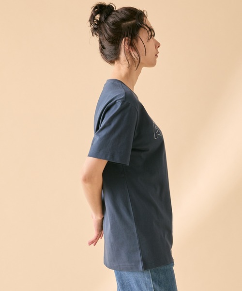 AIGLE（エーグル）の「オーガニックコットン ロゴプリント 半袖Tシャツ / ユニセックス（Tシャツ/カットソー・メンズ・ダークネイビー/グレー/ホワイト・M/S/XS/XL/L）」の21枚目の写真