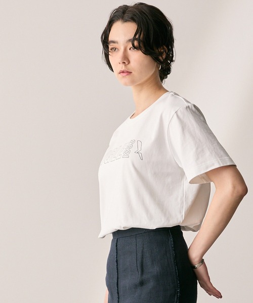 AIGLE（エーグル）の「オーガニックコットン ロゴプリント 半袖Tシャツ / ユニセックス（Tシャツ/カットソー・メンズ・ダークネイビー/グレー/ホワイト・M/S/XS/XL/L）」の5枚目の写真
