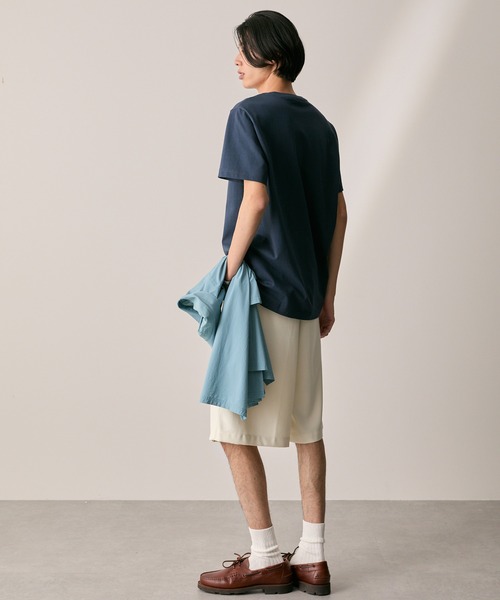 AIGLE（エーグル）の「オーガニックコットン ロゴプリント 半袖Tシャツ / ユニセックス（Tシャツ/カットソー・メンズ・ダークネイビー/グレー/ホワイト・M/S/XS/XL/L）」の19枚目の写真