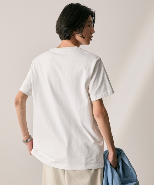 AIGLE（エーグル）の「オーガニックコットン ロゴプリント 半袖Tシャツ / ユニセックス（Tシャツ/カットソー・メンズ・ダークネイビー/グレー/ホワイト・M/S/XS/XL/L）」の11枚目の写真